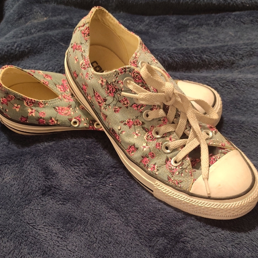 Floral Canvas Sneakers